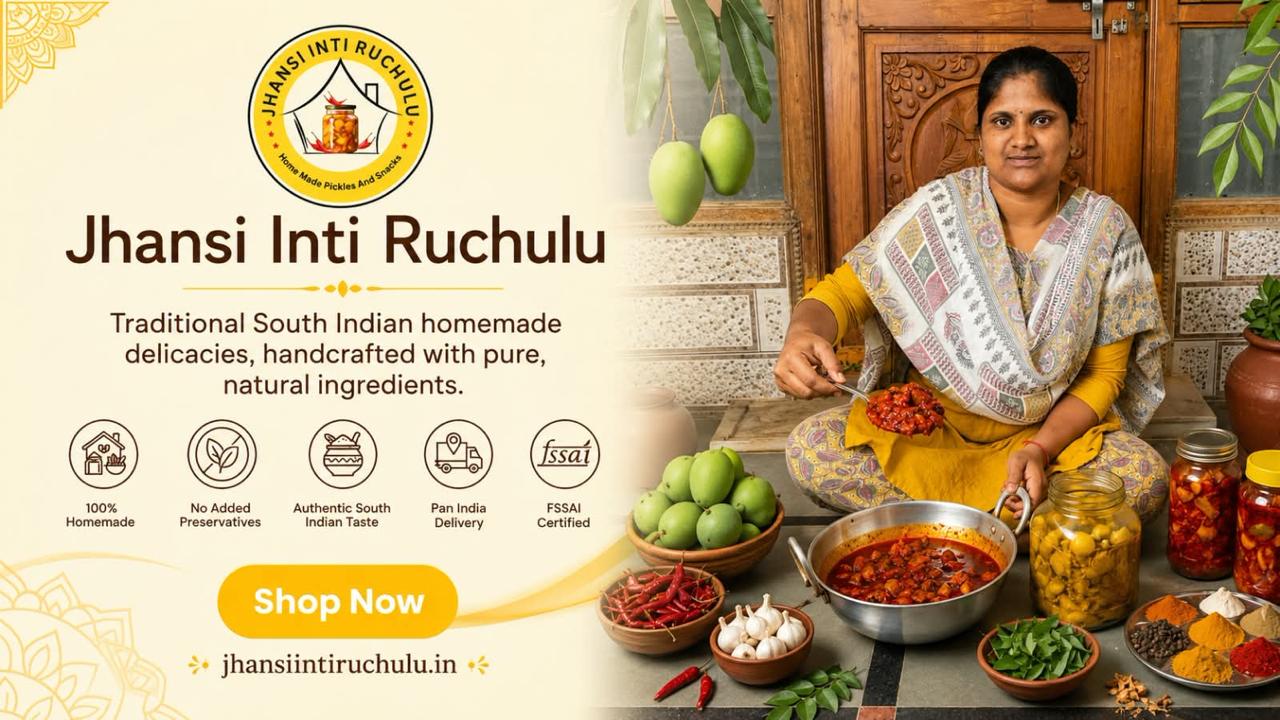 Jhansi Inti Ruchulu - Authentic Pickles & Snacks