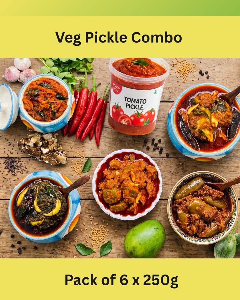 Veg Pickles Combo of 6 Packs